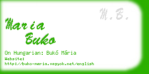 maria buko business card
