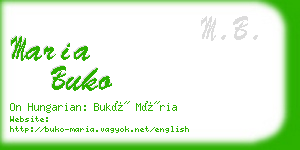 maria buko business card